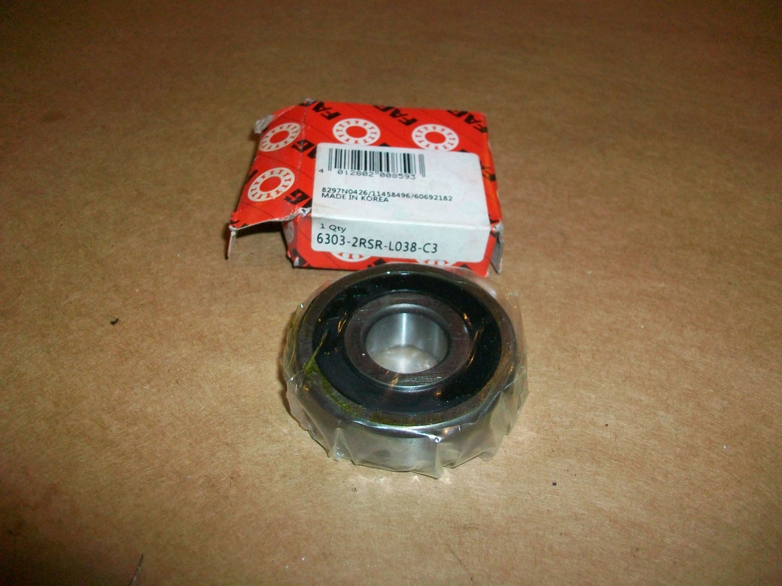 FAG 6303-2RSR-L038-C3 Ball Bearing Deep Groove NEW IN BOX