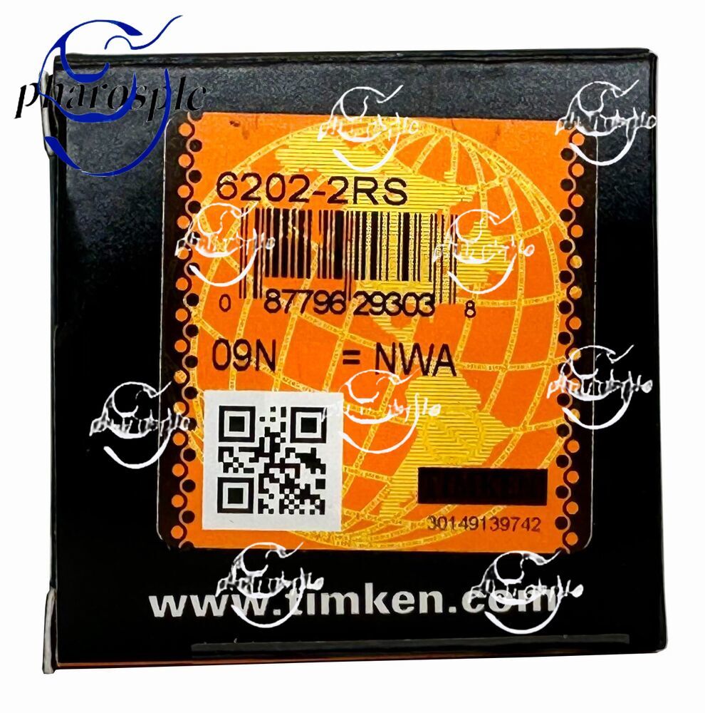 (2 PACK) TIMKEN 6202-2RS 15X35X11MM Double Rubber Seal Ball Bearings