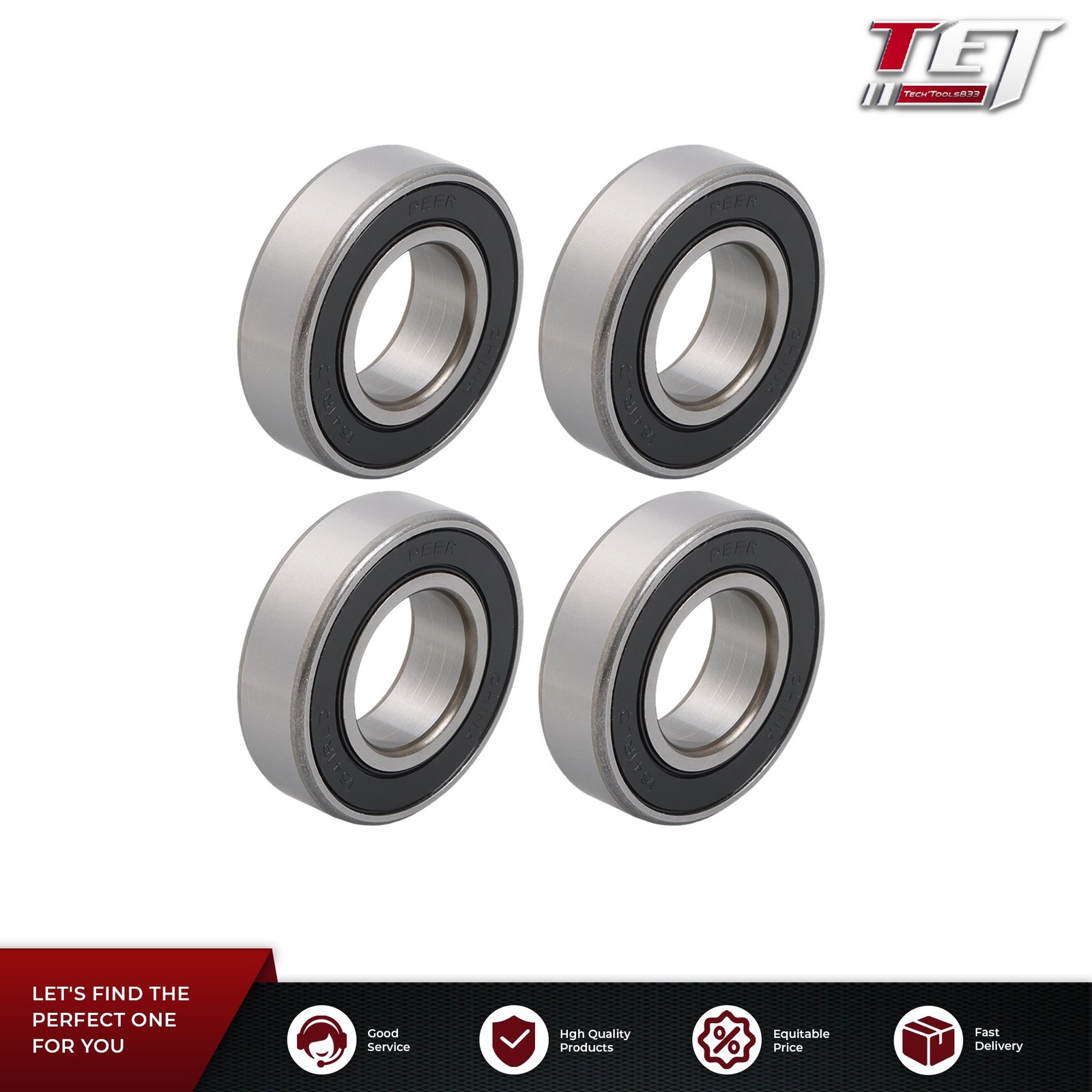 1641-2RS Ball Bearing w/Snap Ring 1″ x 2″ x 9/16″ 1641 2RS ubber Sealed