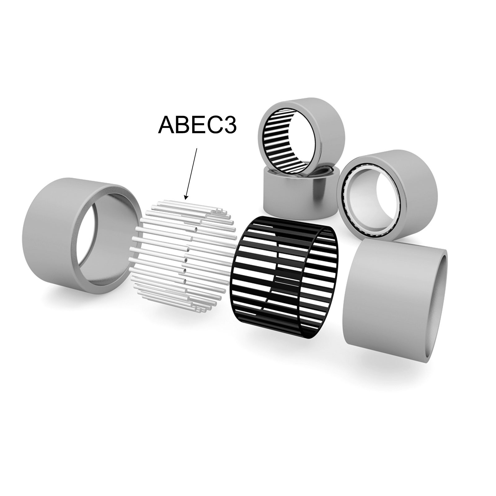5 Pcs Roller Bearings HK1010 1 x 1.25 x 1 Inch, for Chrome Steel