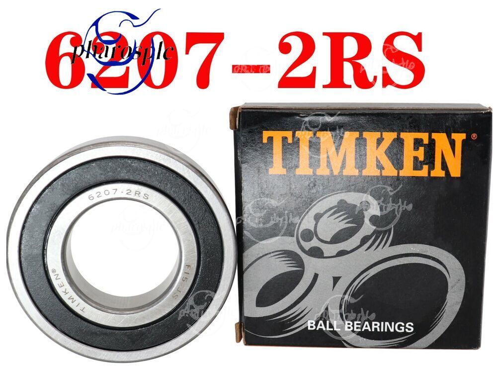 TIMKEN 6207-2RS USA 35X72X17MM Double Rubber Seal Deep Groove Ball Bearings