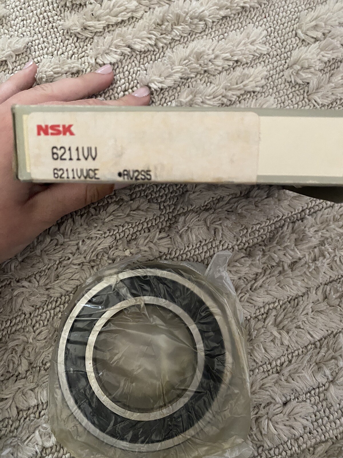 NSK 6211VV CM Deep Groove Ball Bearing Single Row, Double Non-Contact Seals
