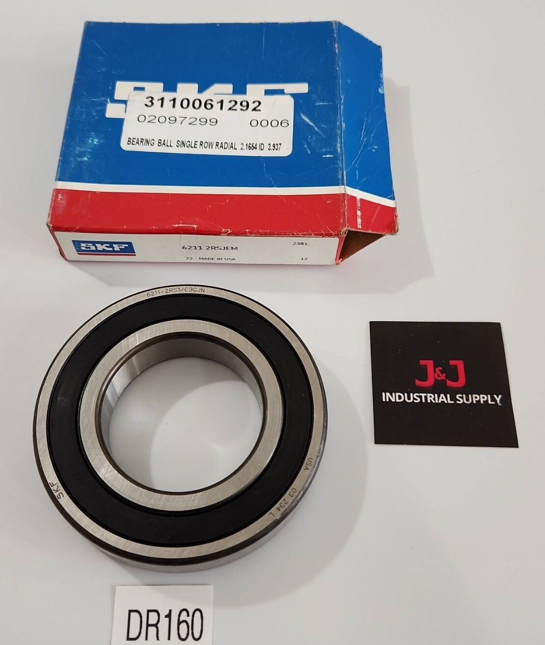 *NEW SURPLUS* SKF 6211 2RSJEM Single Row Ball Bearing 6211-2RS1/C3GJN + Warranty