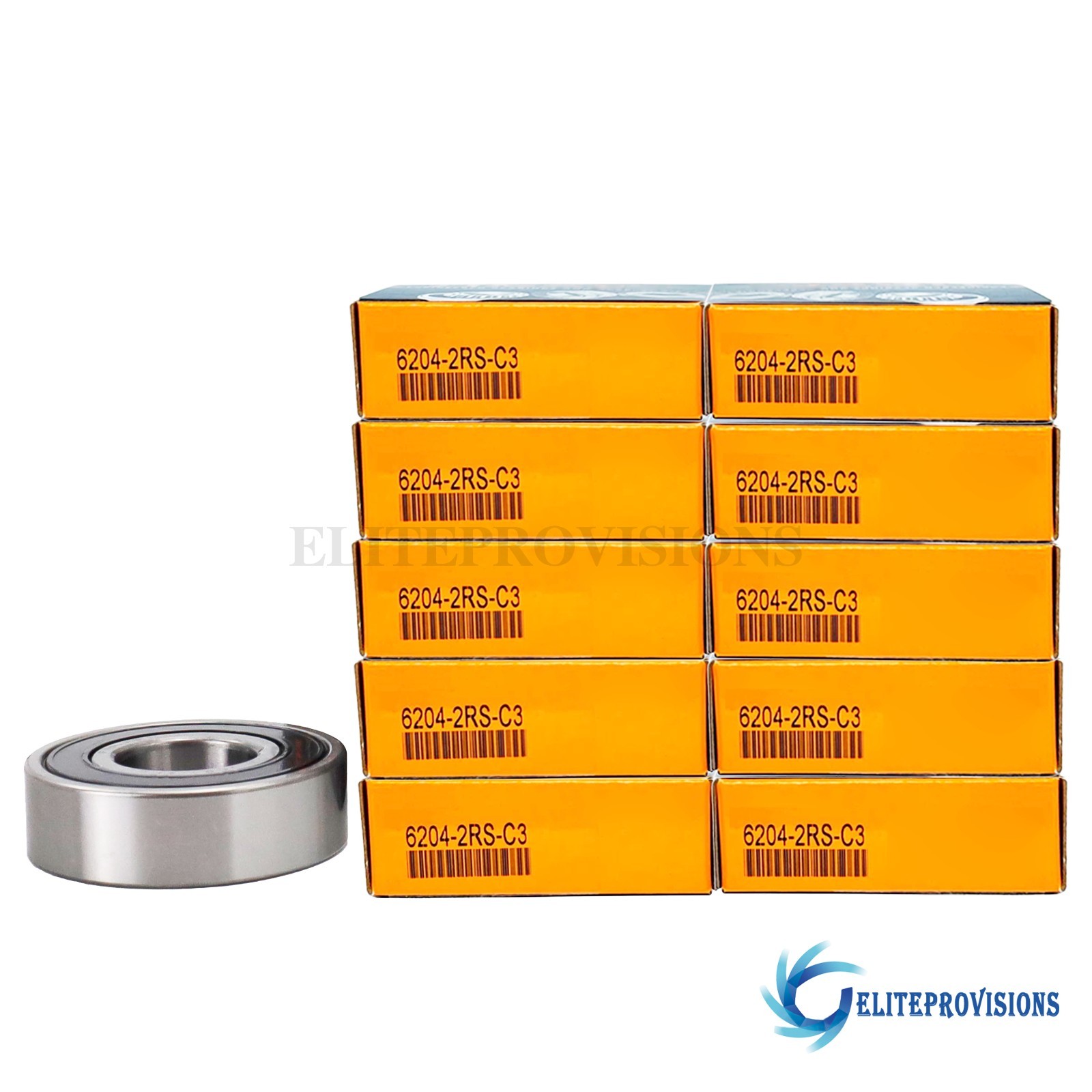 10PCS Double Rubber Seal Ball Bearings 6204-2RS For TIMKEN 6204-2RSC3 20x47x14mm