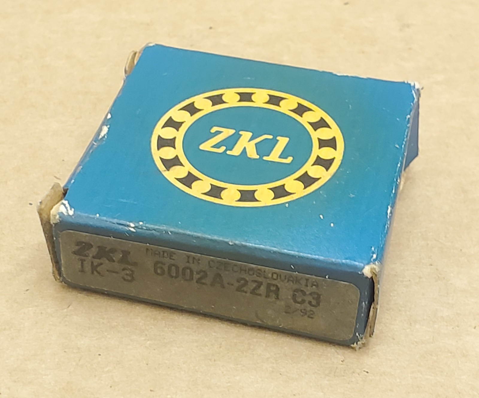 ZKL 6002-2ZR C3 Ball Roller Bearing Double Metal Shield – Lot of 2 – NEW