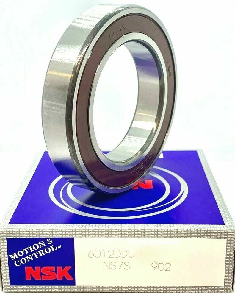 New 6012 DDU NSK Deep Groove Radial Ball Bearing 60x95x18mm Metal Free Shipping