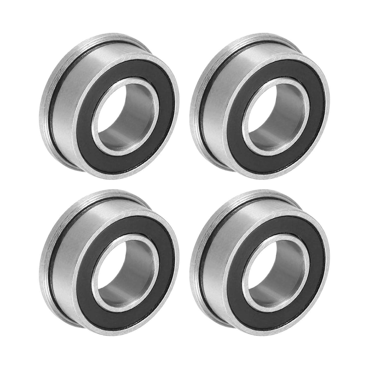 FR188-2RS Flanged Ball Bearing 1/4 X 1/2 X 3/16 Inch Double Sealed Chrome Steel