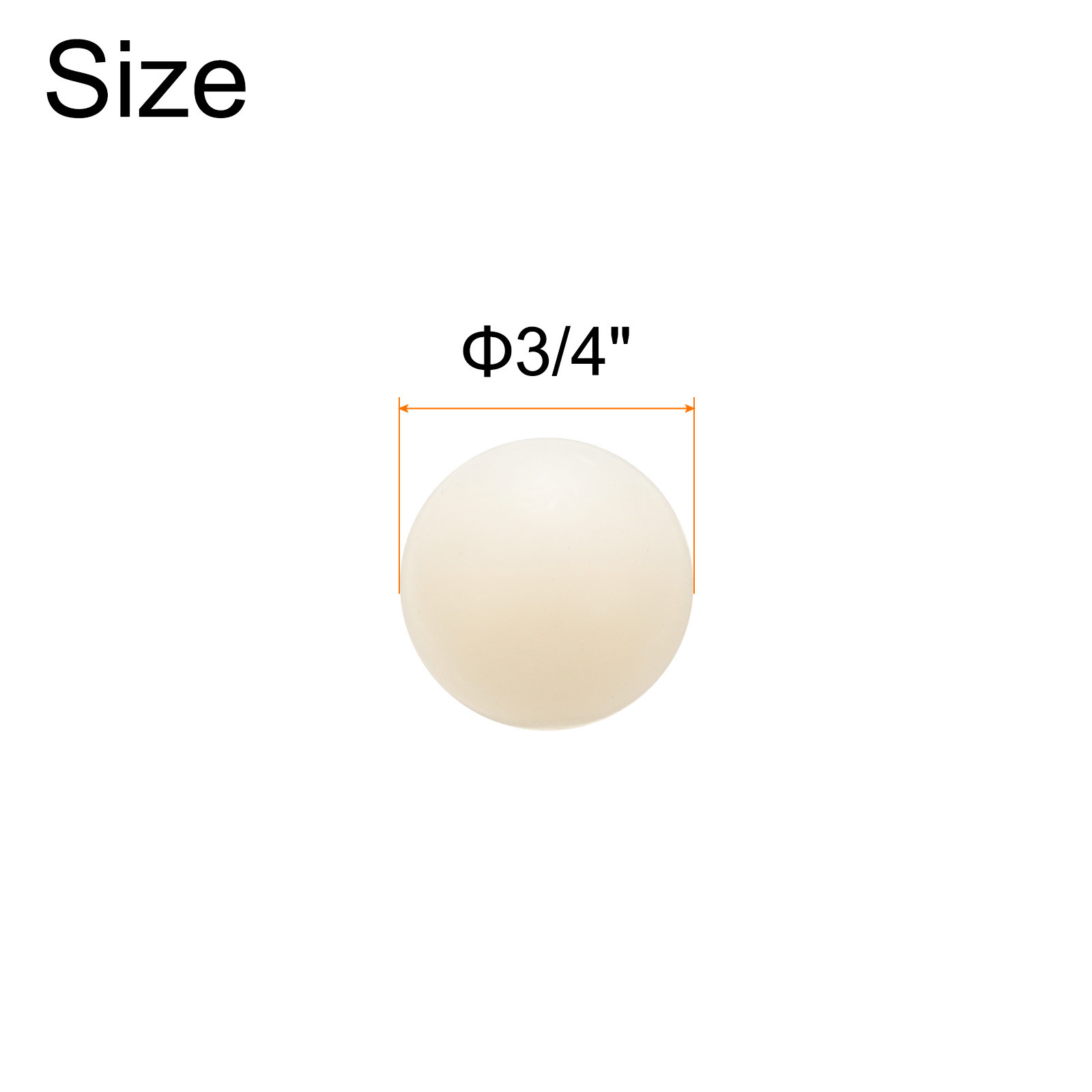 20pcs Nylon Bearing Balls 3/4″ 19.05mm Solid Plastic Balls