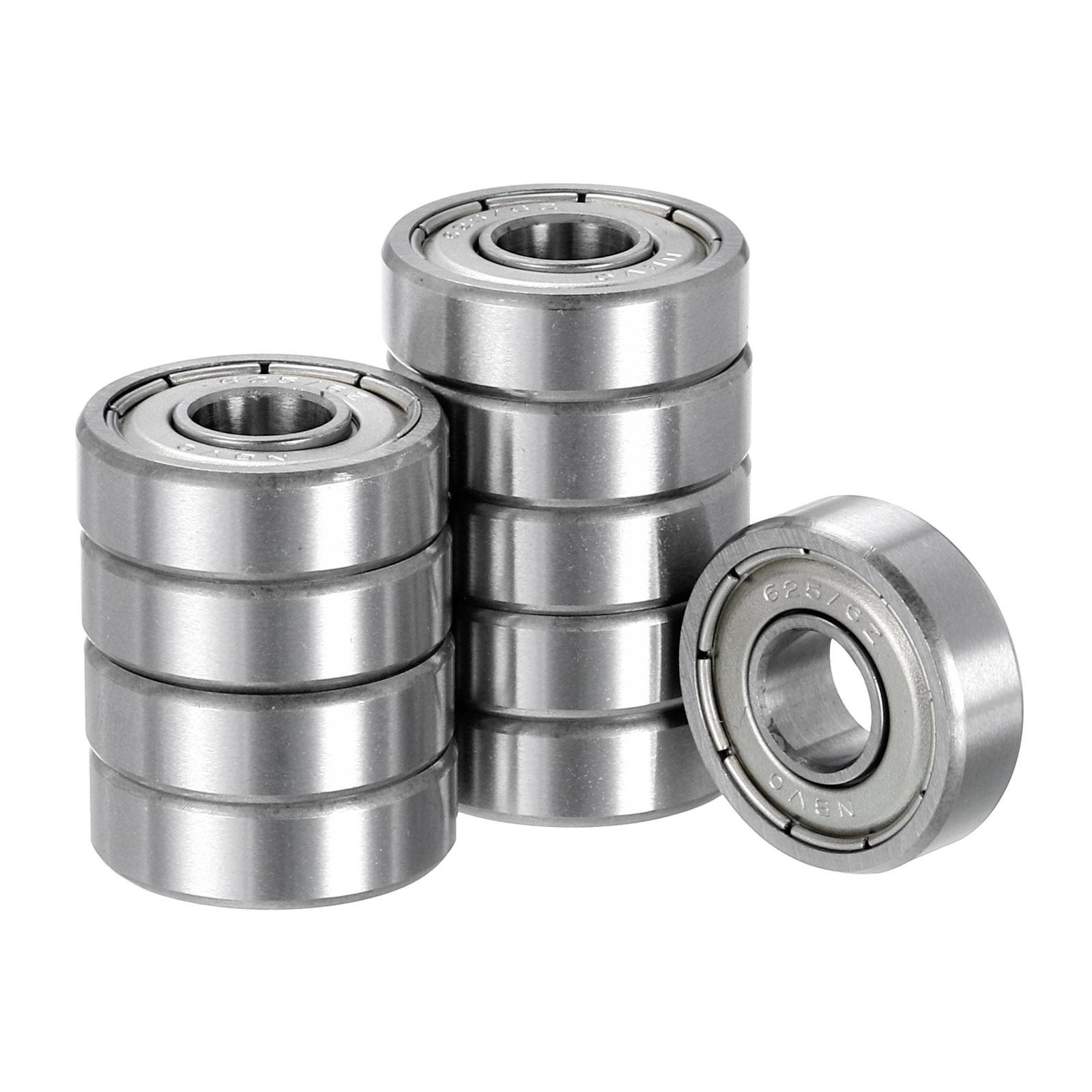 10pcs Deep Steel Ball Bearings 6x16x5mm Chrome Groove Balls Double Shield ABEC1
