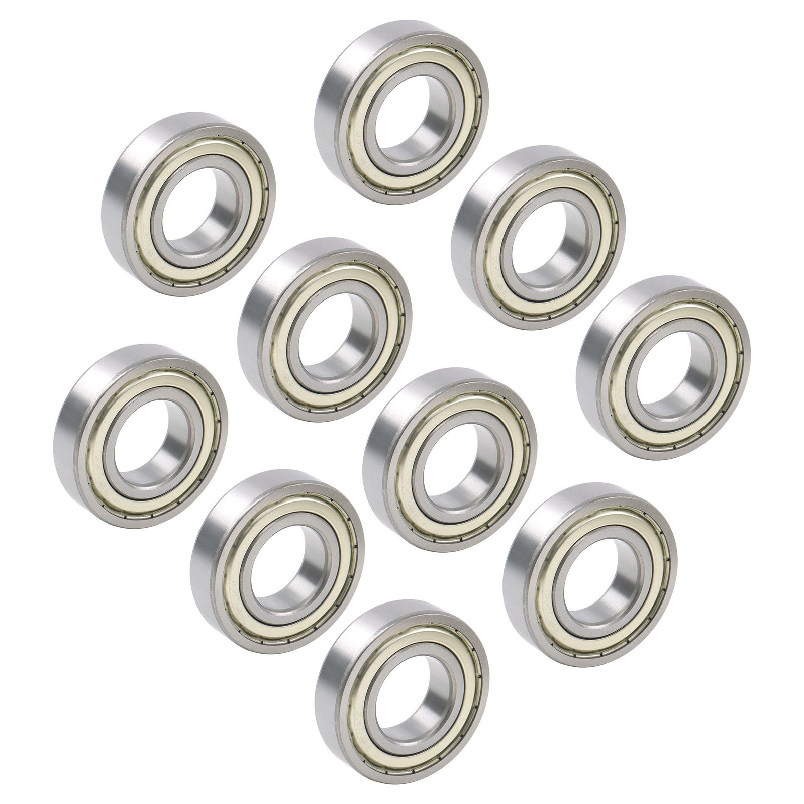 10Pcs 6206-ZZ Deep Groove Ball Bearings 30mm Inner Dia 62mm OD 16mm Metal Sealed