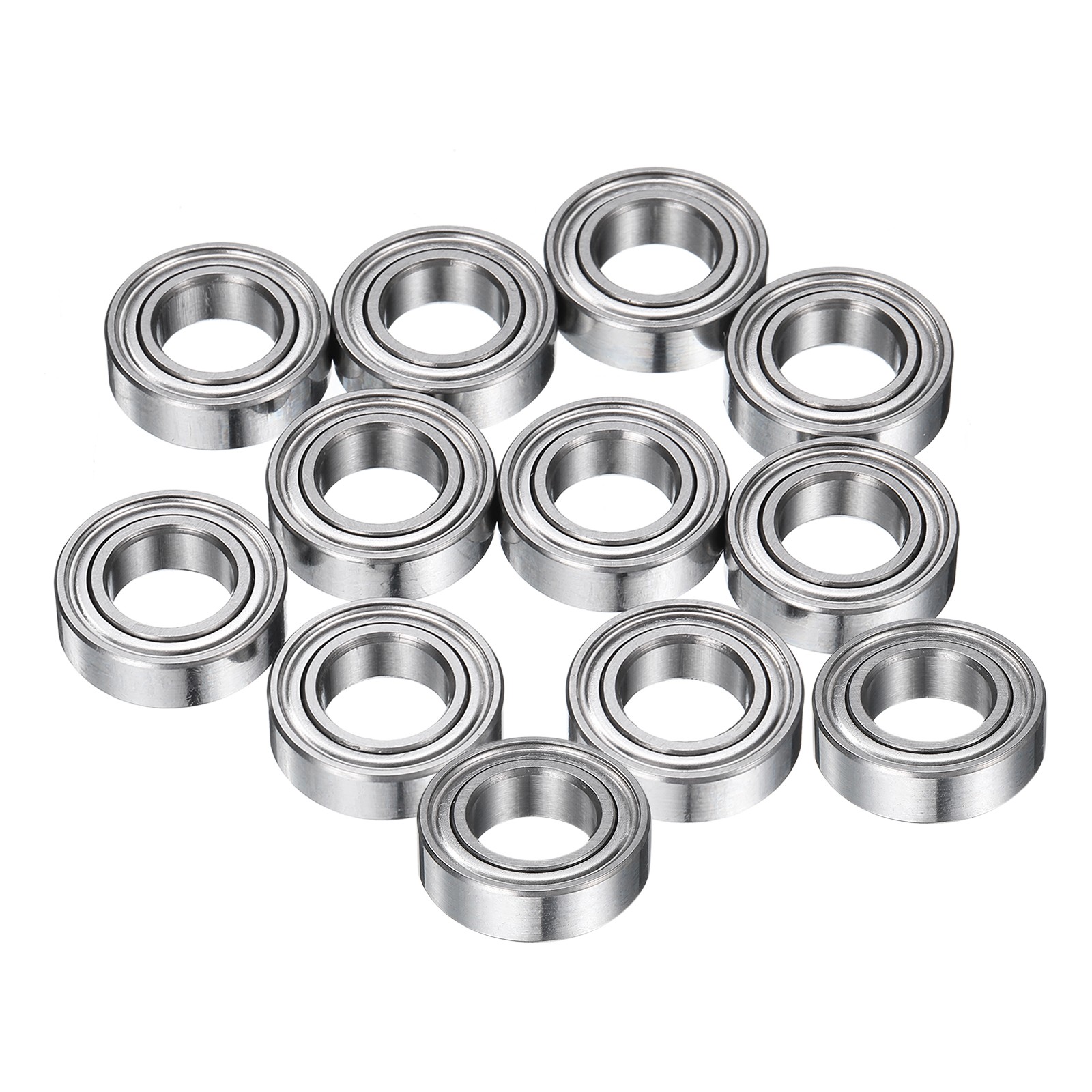 12Pcs MR137ZZ Deep Groove Ball Bearings, 7mm ID 13mm OD 4mm Width Bearing