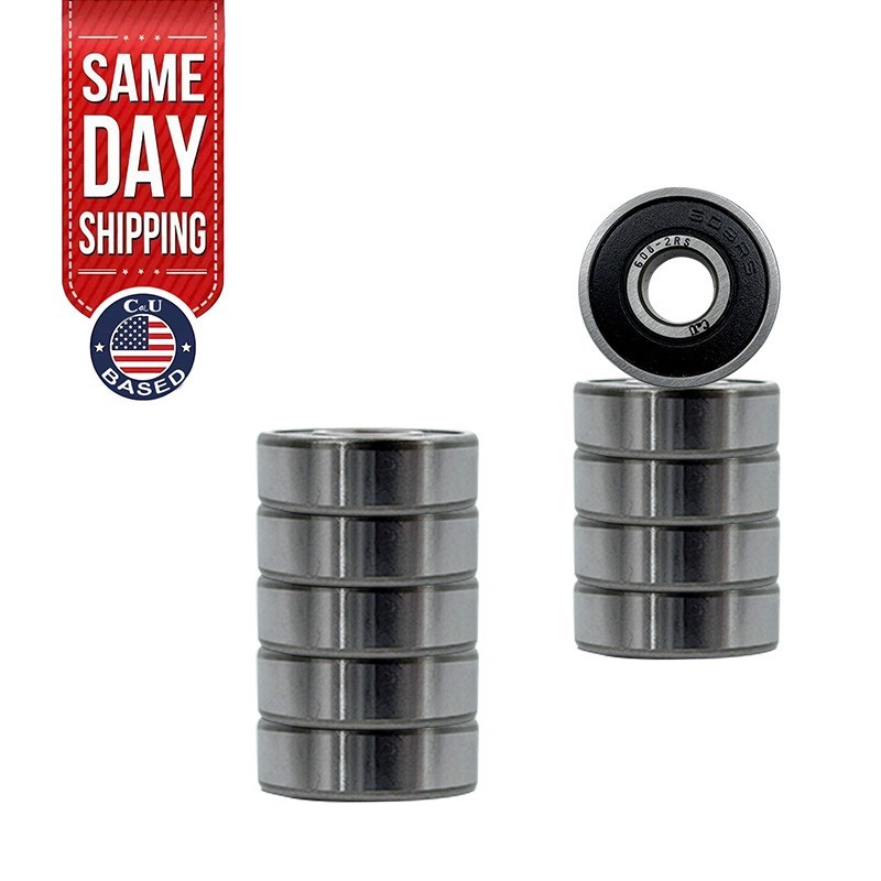 10 Pack 608-2RS Bearings 8x22x7mm Rubber Sealed Skateboard Scooter Wheel Parts