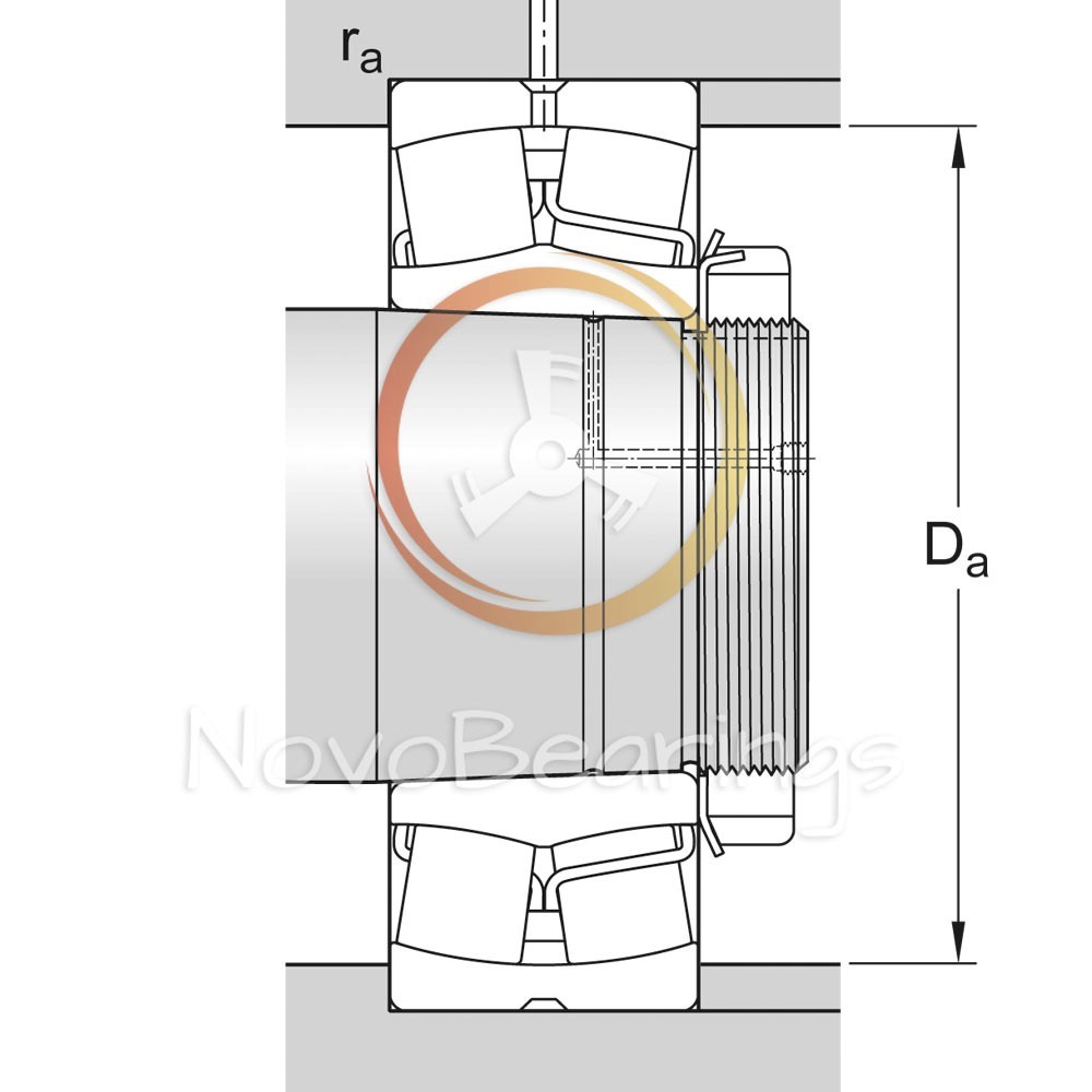 22212EAKW33 Tapered Bore Spherical Roller Bearing 60x110x28 mm. by NTN brand