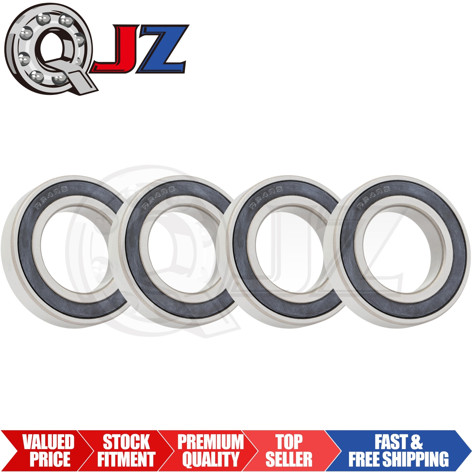 [Qty.4] New SR24-2RS Stainless Ball Bearing [1.5″ Bore x 2.625″ OD x 0.563″ W]
