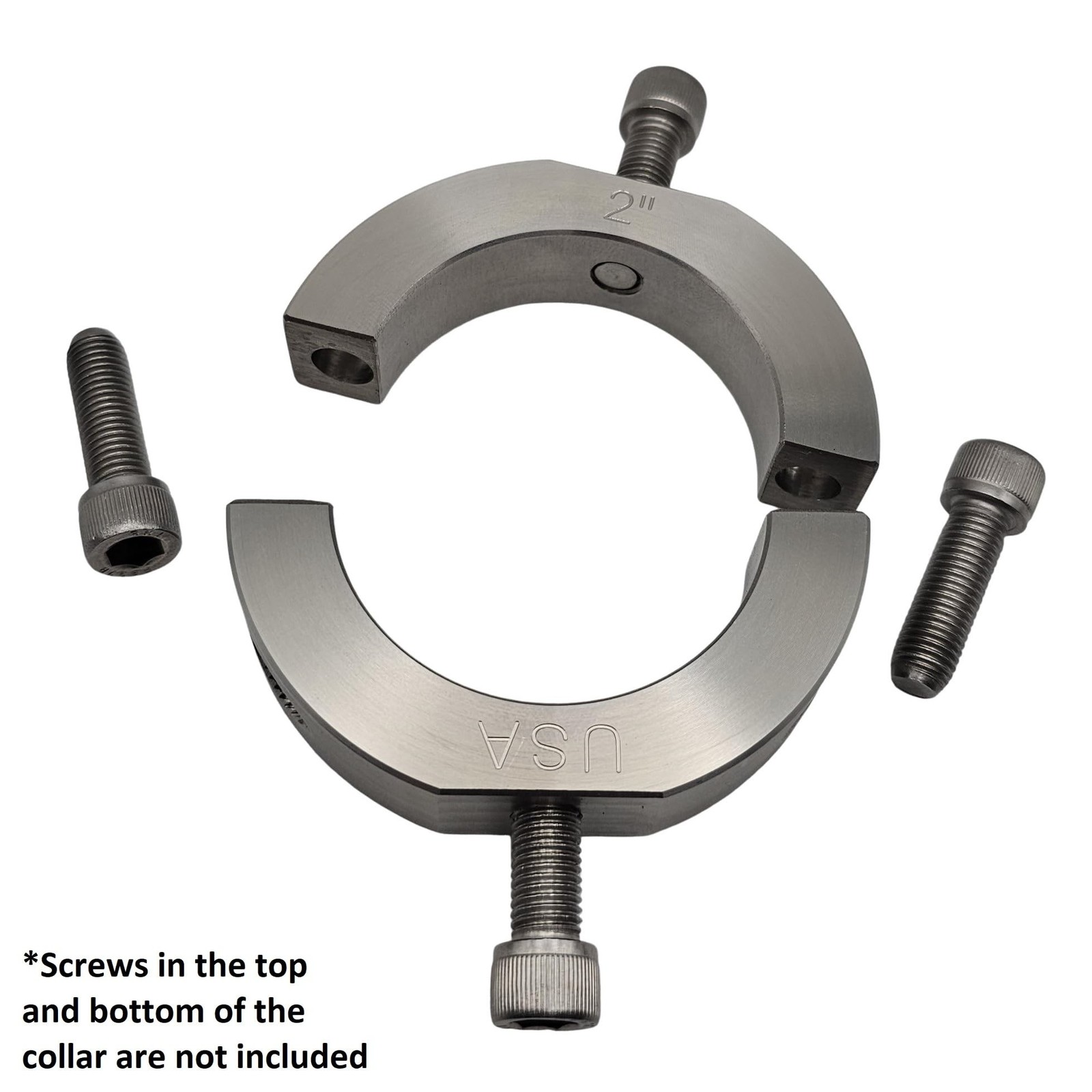 – 2.00″ Bore Diameter – Mountable Clamping Two Piece Shaft Collar –