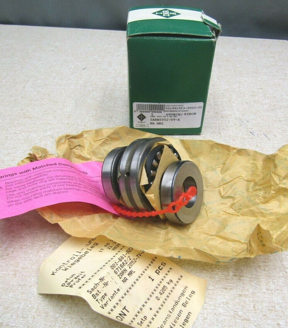 INA ZARN2052-TV Combo Needle Roller Cylind. Roller Bearing 20mm X 52mm X 46mm