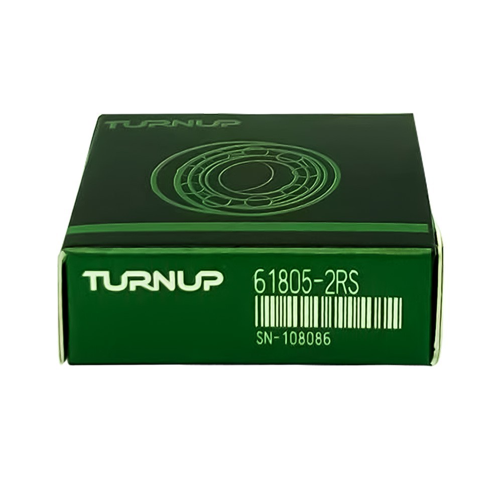 2 Pack TURNUP 61805-2RS 25x37x7mm Double Rubber Sealed Deep Groove Ball Bearings