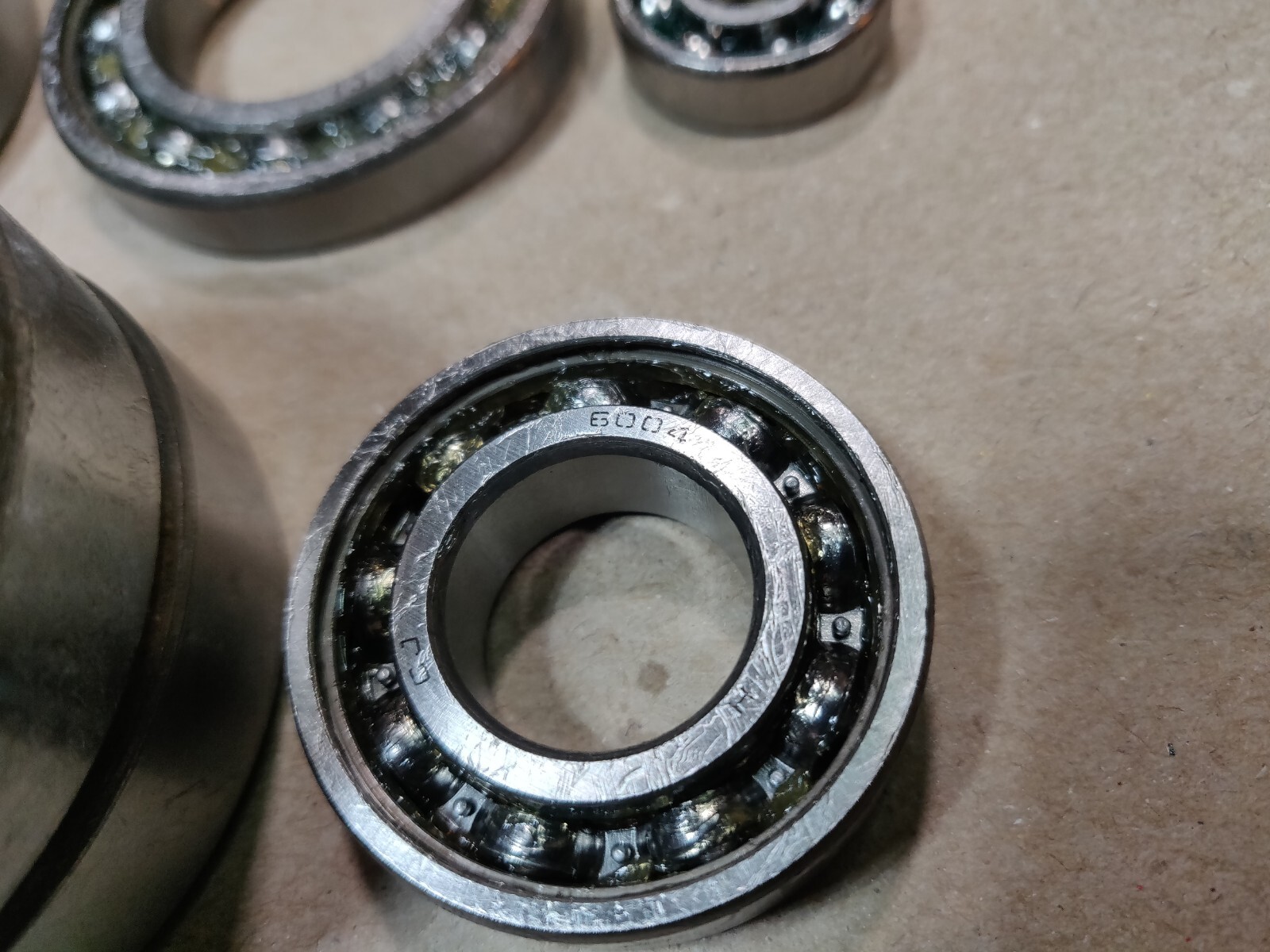 Lot of 7, CJ Unsealed Radial Bearings 62/32 2RS, 16006 2RS, 16008 2RS, 6004