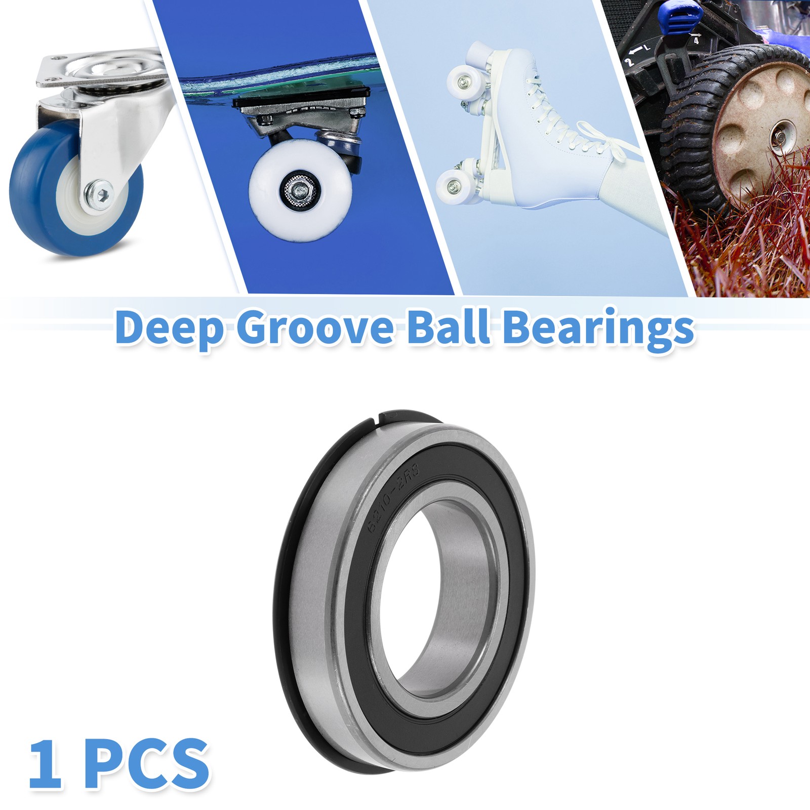 6210NR2RS Deep Groove Ball Bearings 50x90x20mm 1Pc Scooter Skateboard Wheel