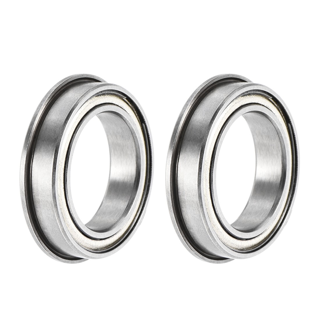 F6701ZZ Flange Ball Bearing 12x18x4mm Double Shielding ABEC-3 2pcs