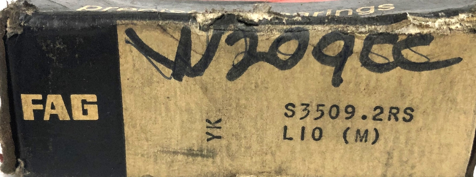 FAG Single Row Ball Bearing S3509RS YK L10 (M) NOS