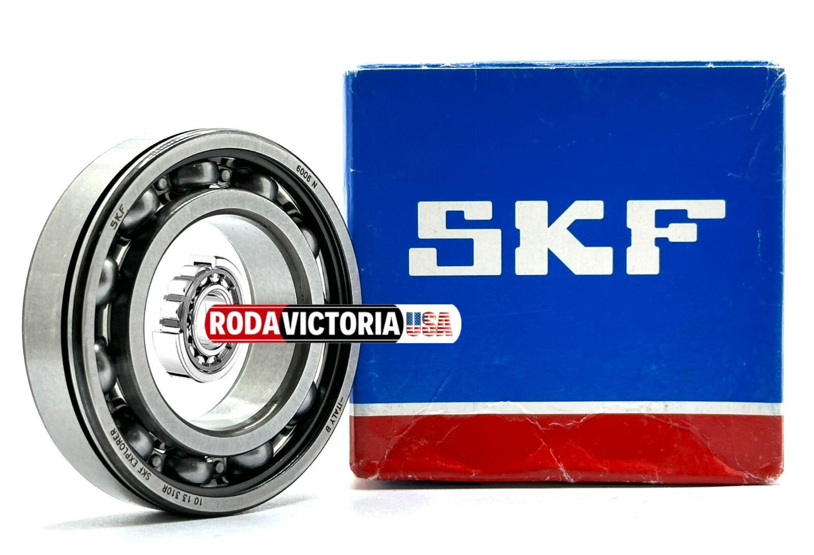 SKF 6006 N BALL BEARING, OPEN TYPE, NO SEALS WITH GROOVE 30x55x13mm