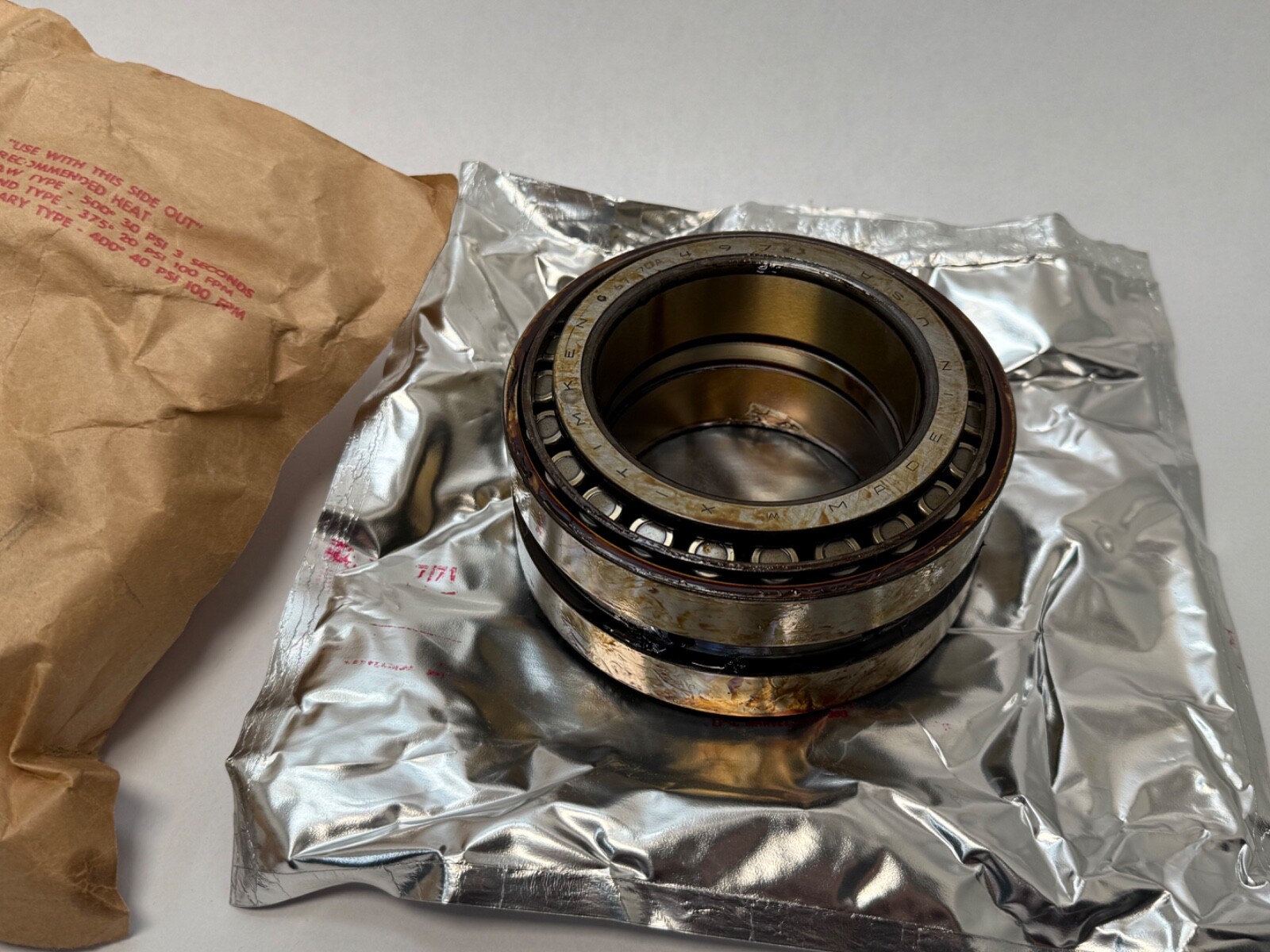 Timken 497-90204 Double Taper Bearing Cone&Cup 497/493D/X3S 3-3/8″ ID 5-3/8″ OD