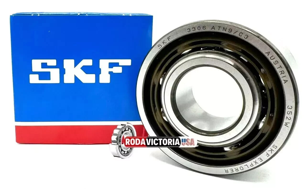 SKF 3306 ATN9 C3 Angular Contact Ball Bearing, Open, No Seals 5306 30x72x30.2 mm