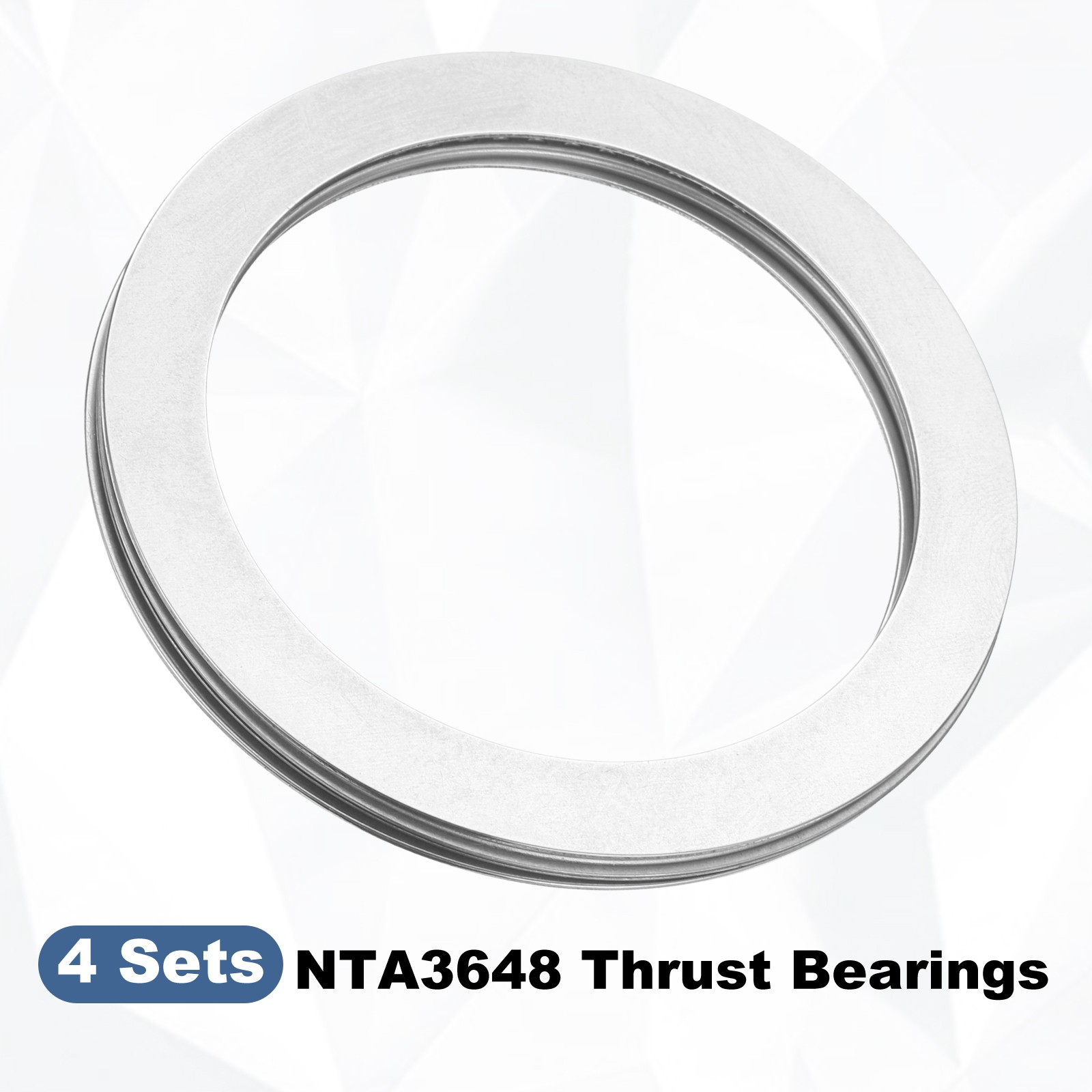 4 Pcs 2-1/4″x3″x1/8″ NTA3648 Needle Roller Thrust Bearings w Washers
