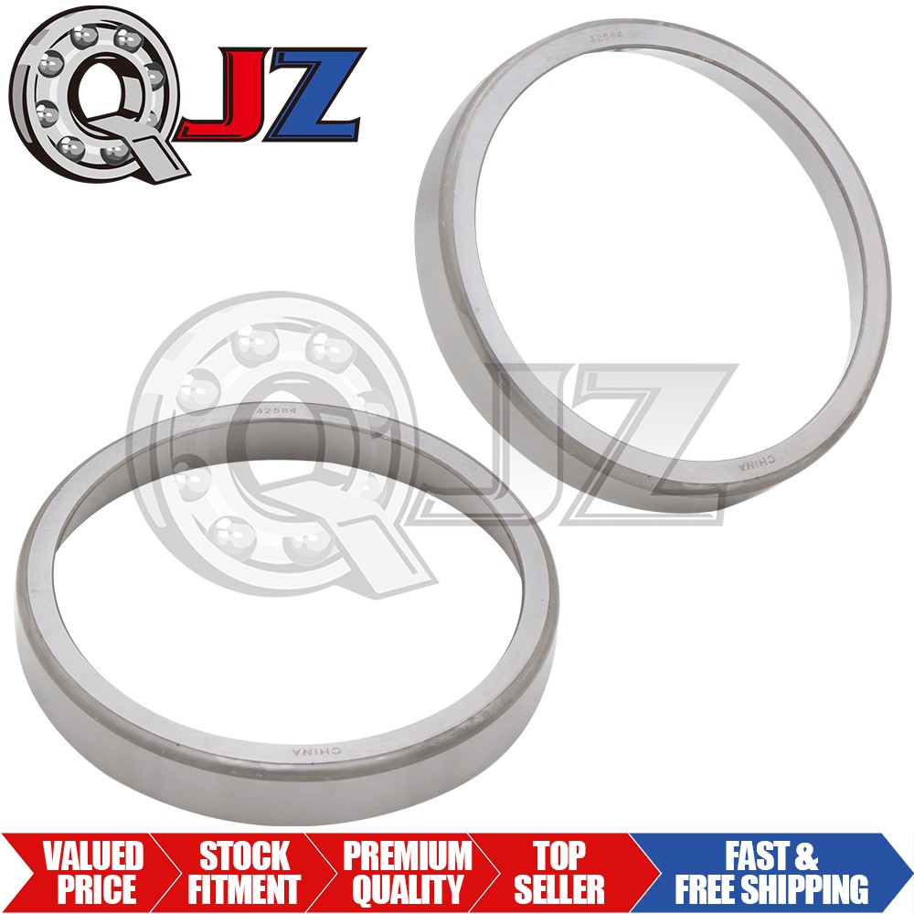 [2-Pack] 42584 Tapered Roller Bearing Single Cup [5.84 in OD x 0.84 in W]
