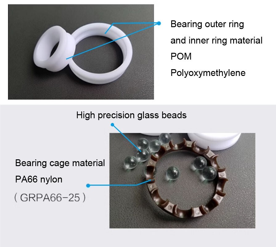 HQ POM Plastic PRECISION Glass Ball Bearing 623 624 625 626 627 628 629 Optional