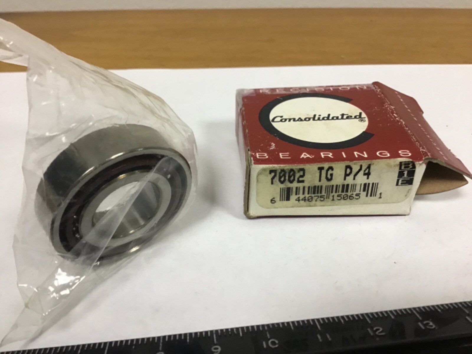 New. Consolidated 7002 TG P/4 Precision Bearing, 15mm ID, 32mm OD, 9mm Width