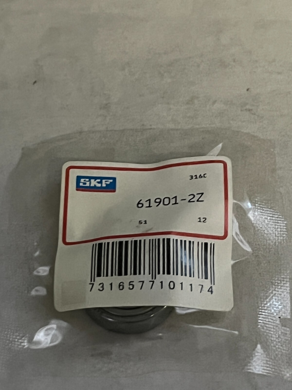 SKF 61901-2Z 12mm X 24mm X 6mm Metal Shielded Bearing