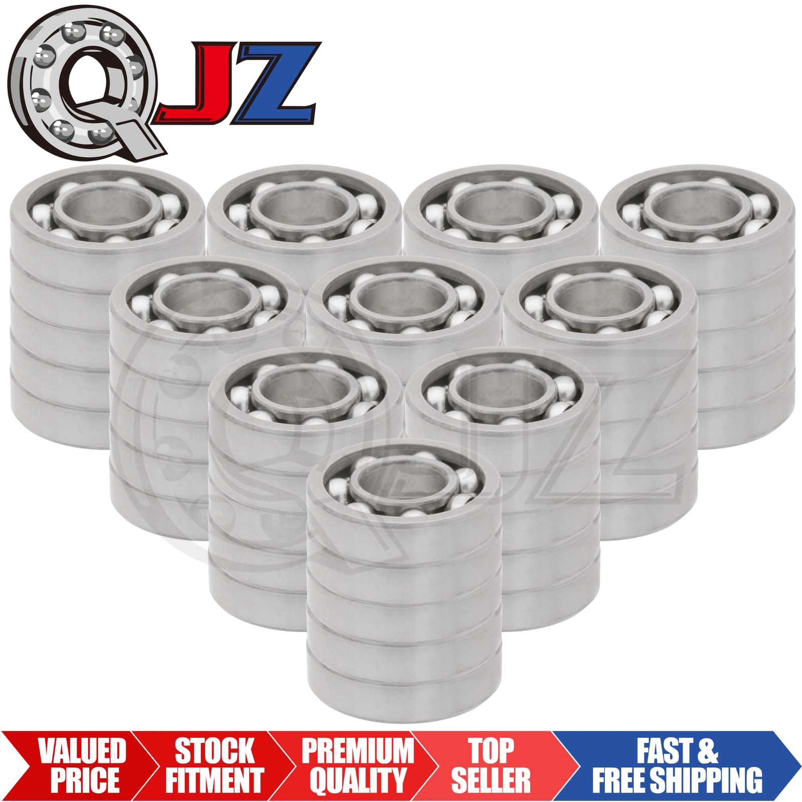 [Qty.50] New SR6-OPEN Stainless Ball Bearing [0.375″ ID x 0.875″ OD x 0.218″ W]