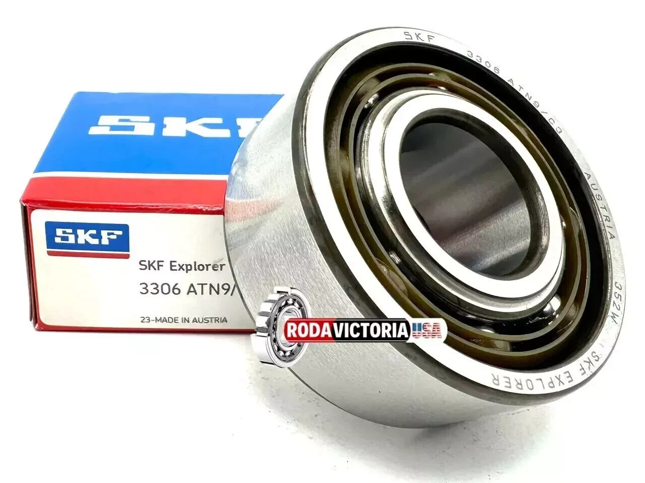 SKF 3306 ATN9 Angular Contact Ball Bearing, Open, No Seals 5306 30x72x30.2 mm