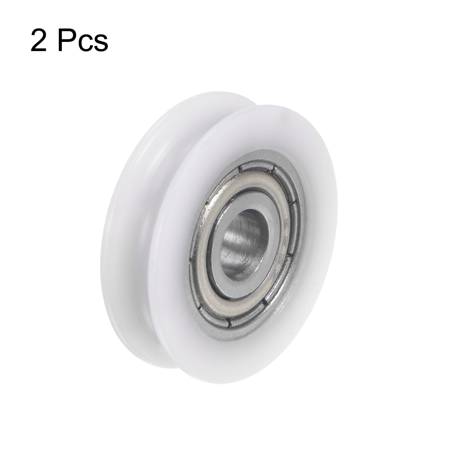 2pcs U Type Groove Pulley Nylon Roller Bearing 5x22x6mm U Groove Guide Wheel