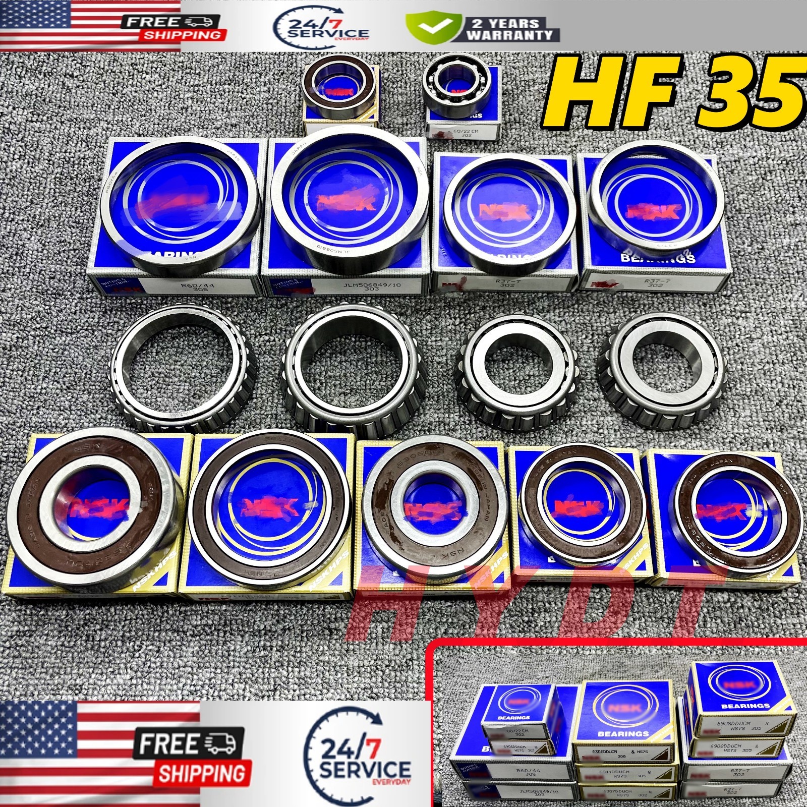 11 PCS HF35 Transmission Set Of Bearings For C-max Fusion Lincoln Hybrid New USA