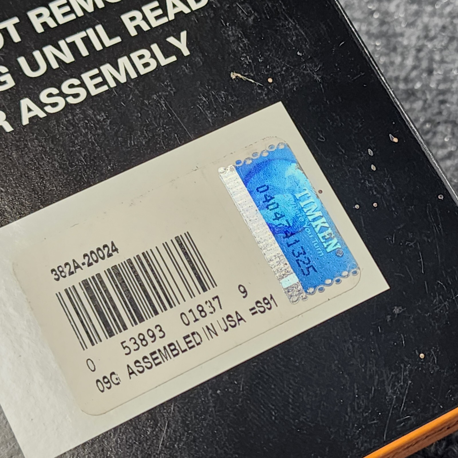 382A Timken Tapered Roller Bearing Cup 3.8125 in OD, 0.6250 in Width