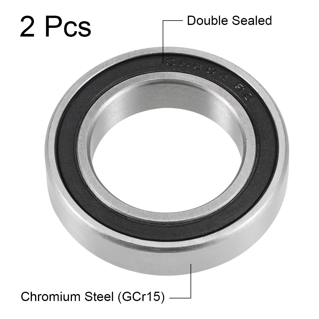 S6804-2RS Deep Groove Ball Bearings 20x32x7mm Double Sealed 2pcs
