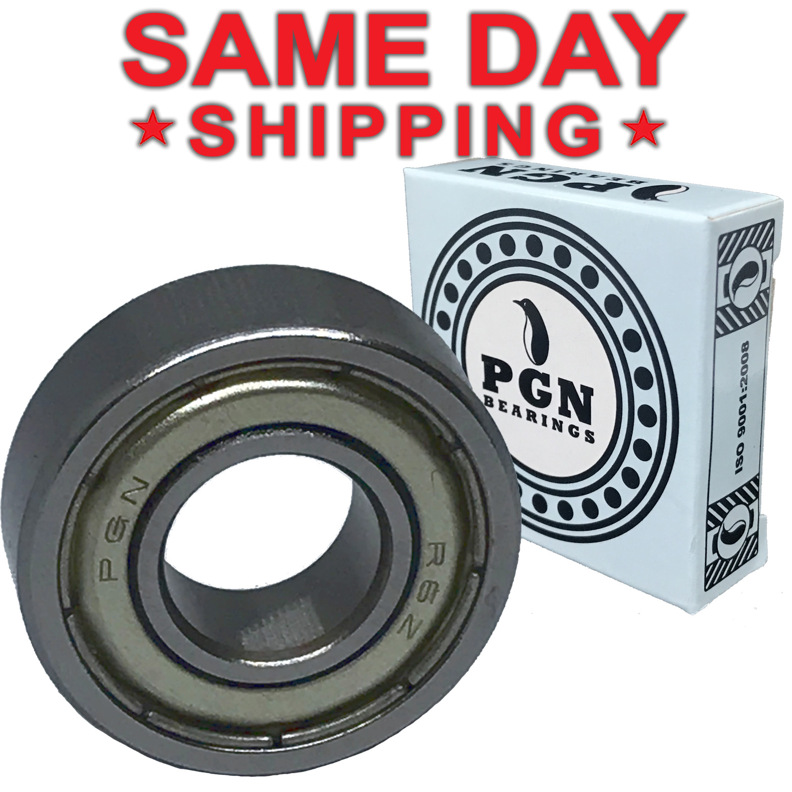 R6-ZZ C3 EMQ Premium Metal Shielded Ball Bearing, 3/8″x7/8″x9/32″, R6z