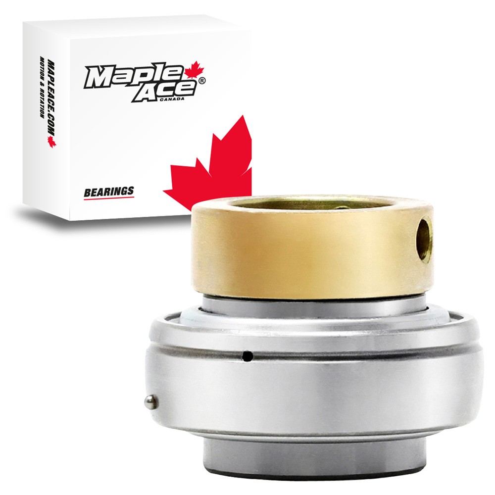 HC208, NA208 Insert Bearing 40mm Bore, Spherical OD, Lock Collar, Lube Hole