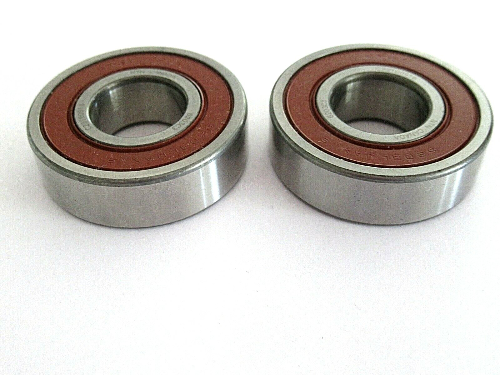 (TWO) NTN 6203LLU Deep Groove Single Row Radial Ball Bearing, C3, Double Sealed