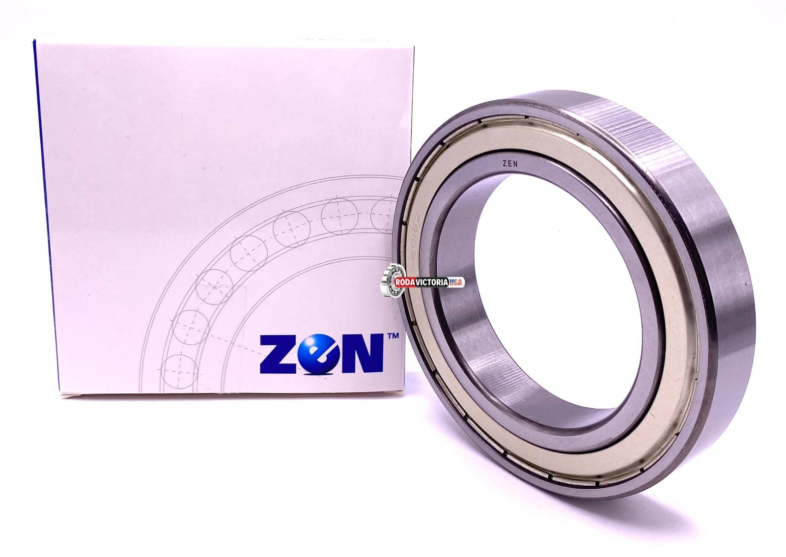 ZEN 6016 ZZ Deep Groove Ball Bearing, Metal Shielded 80x125x22 mm