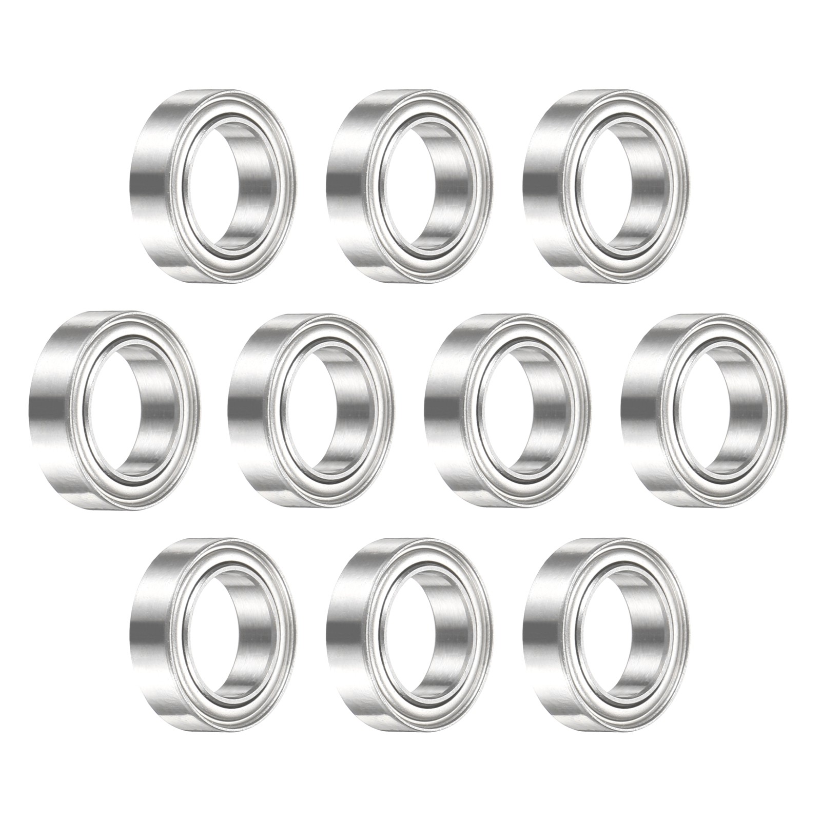 10Pcs MR117ZZ Deep Groove Bearing, 7x11x3mm Metal Double Sealed Bearing