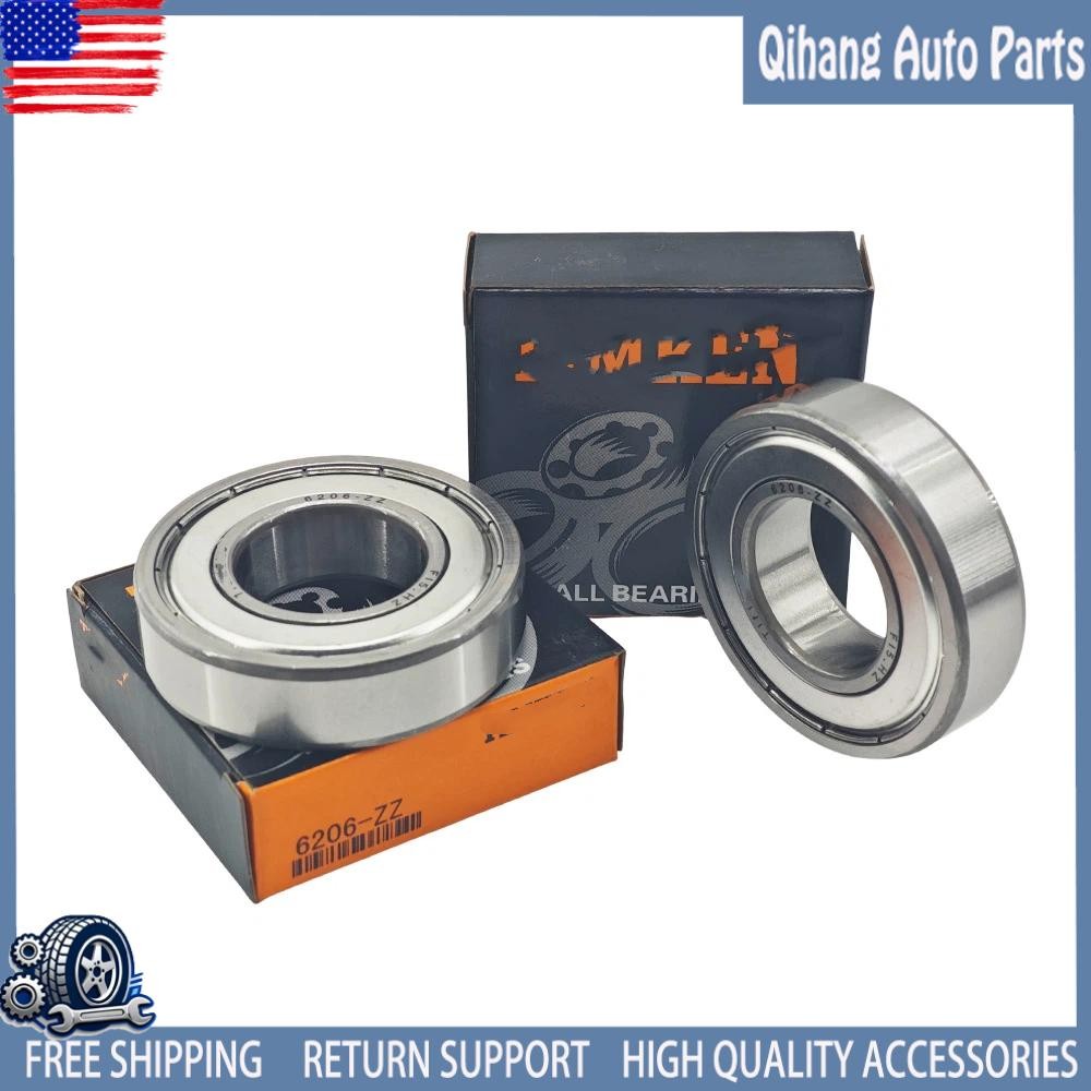 2PACK Fit For TIMKEN 6206-ZZ 30X62X16MM Double Metal Seal Bearings