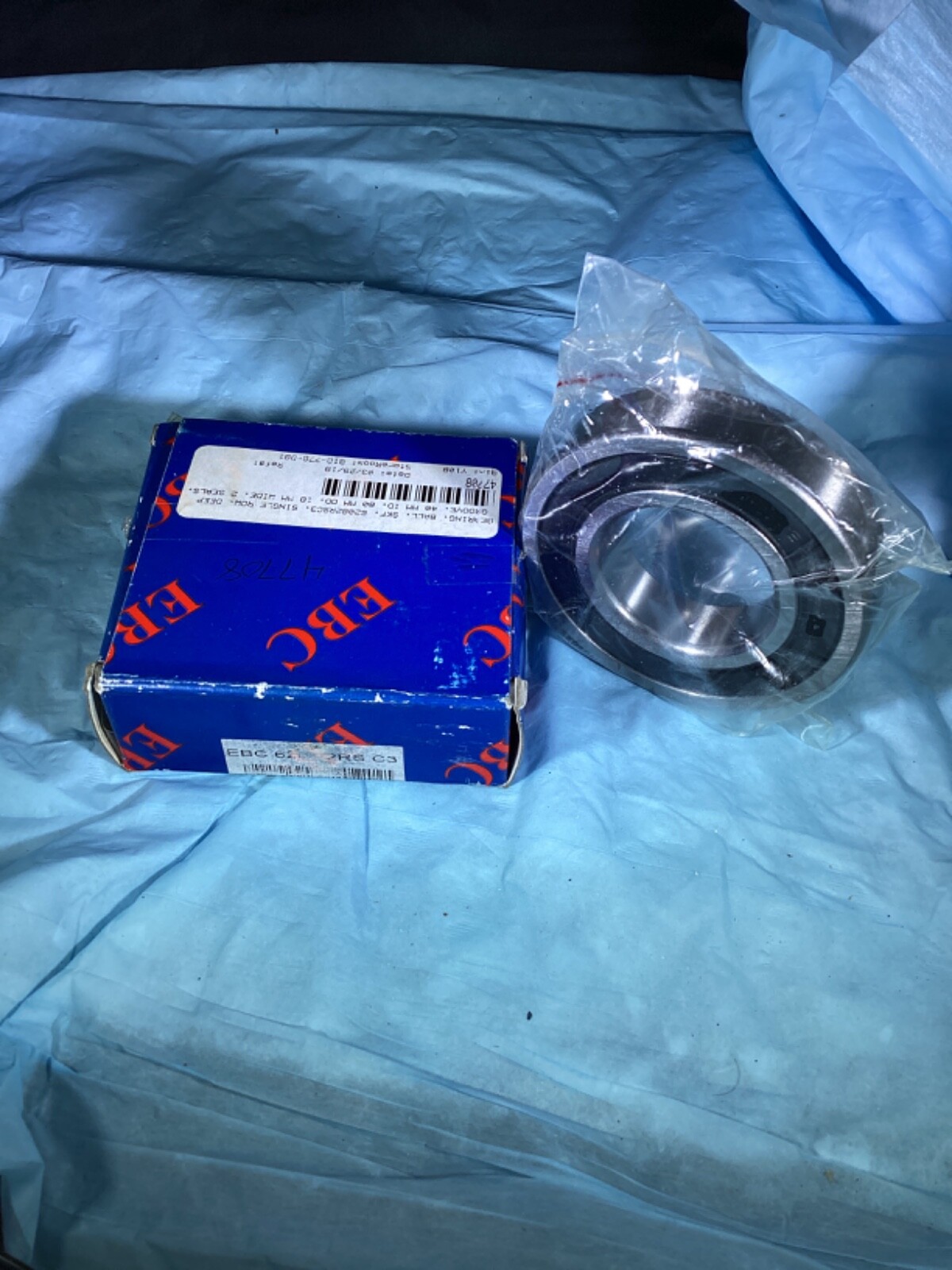 New EBC 6208 2RS C3 Double Seal Deep Groove Radial Ball Bearing 47708