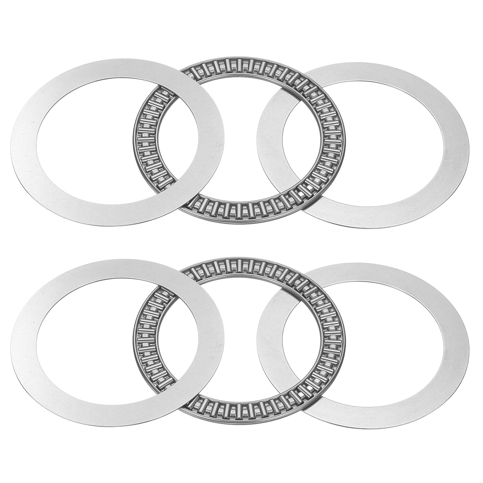 2pcs AXK90120 Chrome Steel Needle Roller Thrust Bearings with Washers 90x120x6mm
