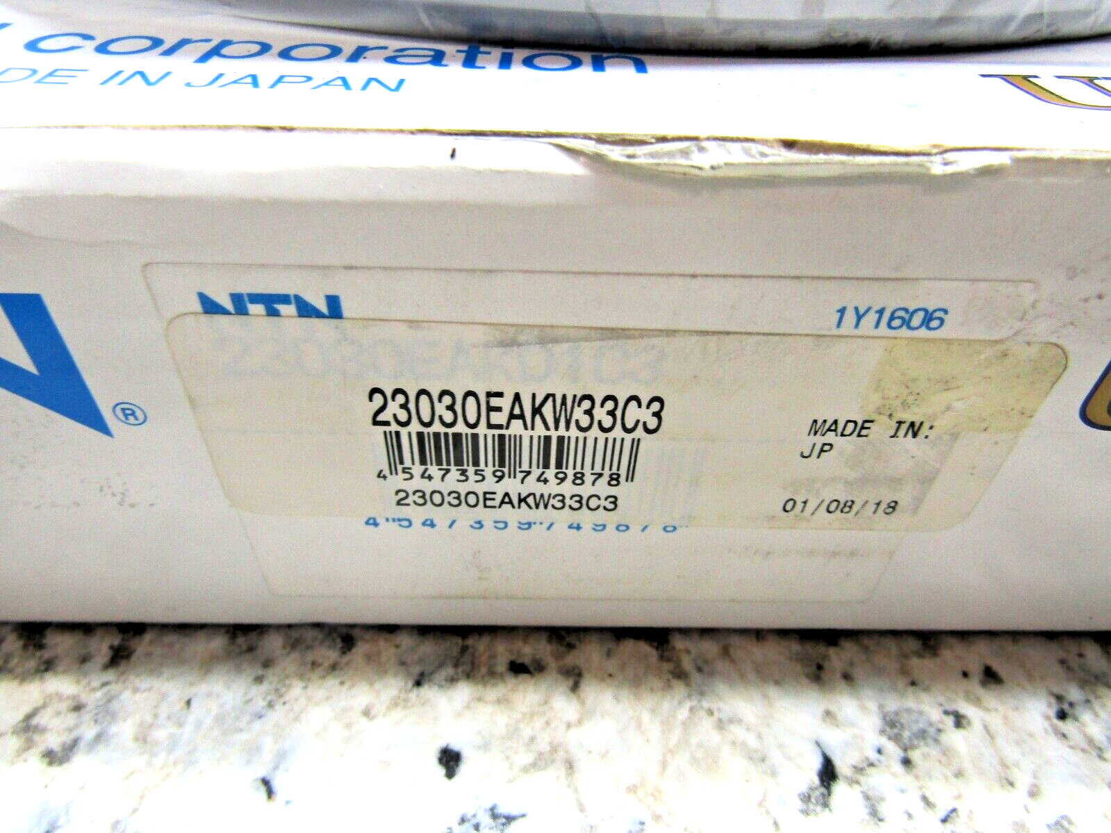 NTN 23030EAK W33 C3 150mmX 225mm X 56mm Spherical Roller Bearing 1:12 Taper Bore