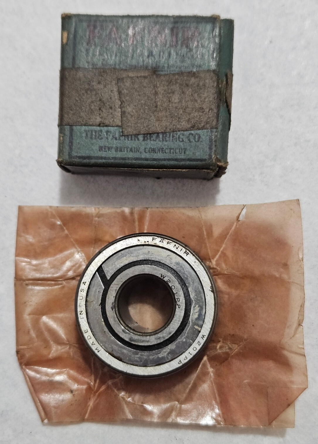 Vintage Fafnir Ball Bearing HW201PP 5N20 FS118