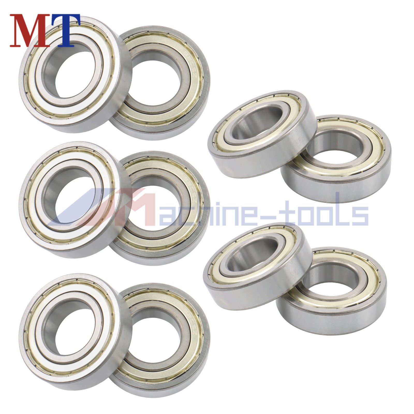 10 Pcs 6206-ZZ Bearing 30x62x16mm Metal Shielded Double Shielded